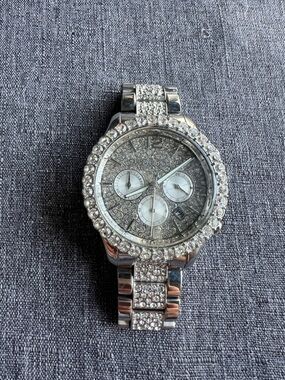 Michael Kors Women's Watch MK6976 Layton Quartz Gemmed Silver Stainless Steel